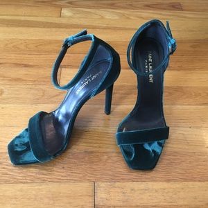 Saint Laurent "Amber" Velvet Ankle Heel